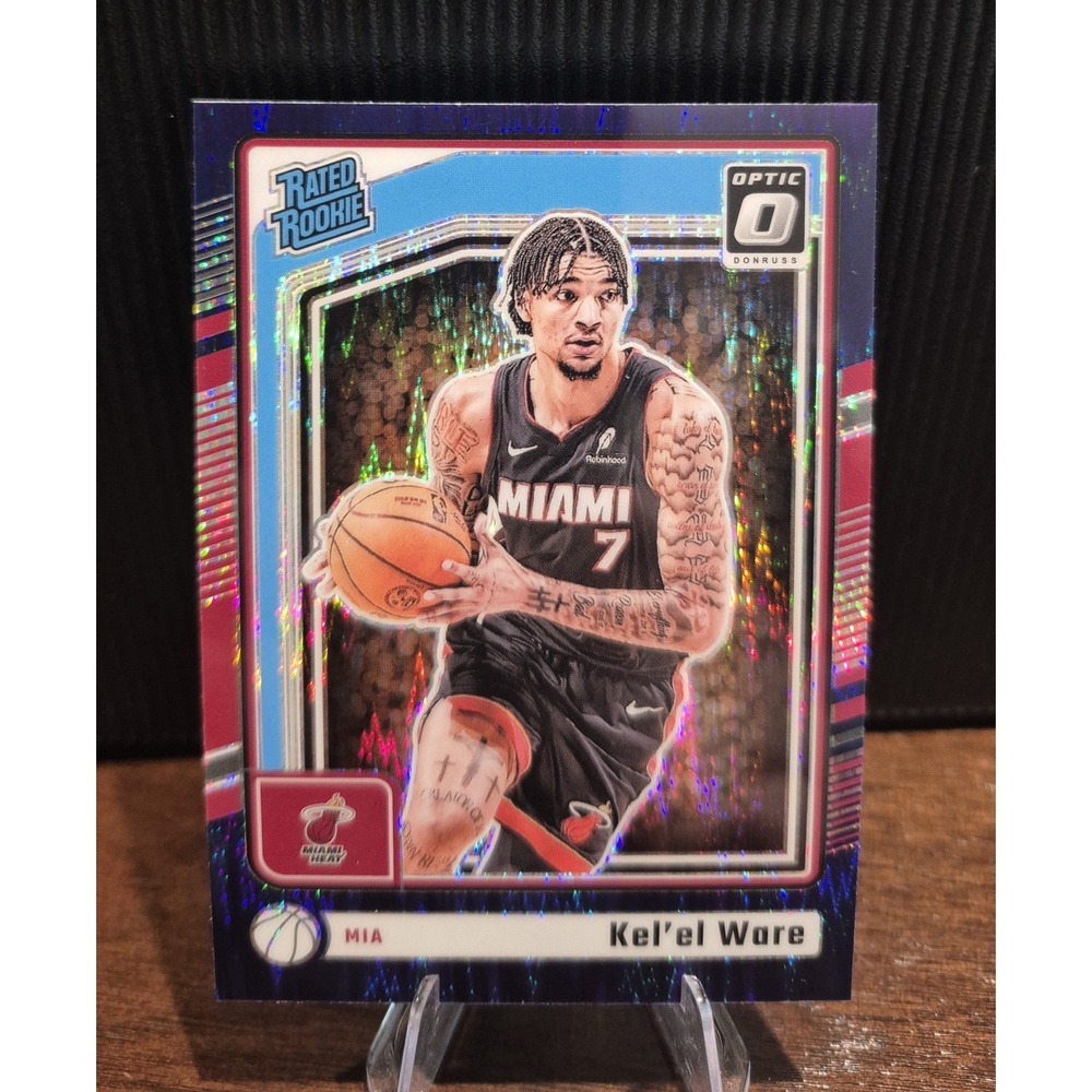 2024 Donruss Optic‎ Kel'el Ware #280 Rated Rookie Purple Shock Prizm (RC) Heat